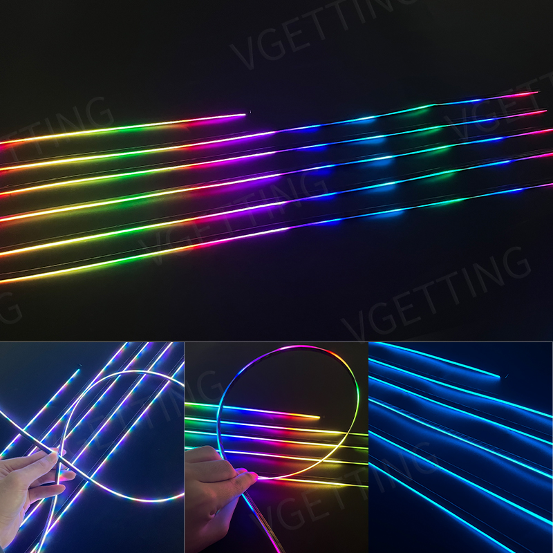 แถบสีสันสดใส LED ใยอะคริลิคสำห - Car Ambient Light Door Panel Acrylic บทวิจารณ์และราคา