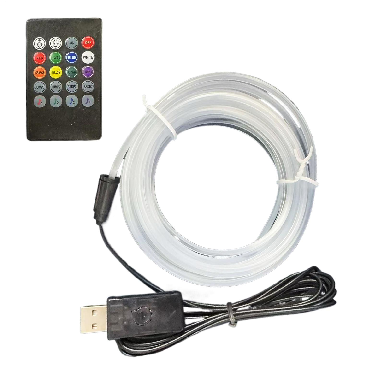 ไฟตกแต่งภายในรถยนต์แบบ USB ควบ - Car Ambient Light Sound Activated บทวิจารณ์และราคา