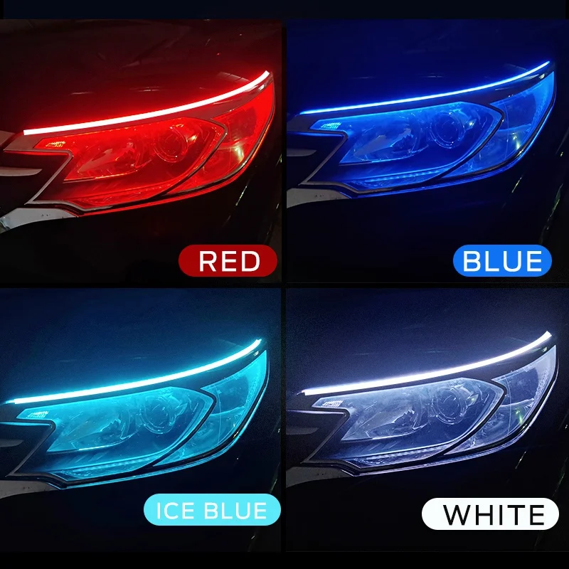 2Pcs 12V LED Guide Strip ไฟหน้ - Car Led Strip 12V Waterproof บทวิจารณ์และราคา