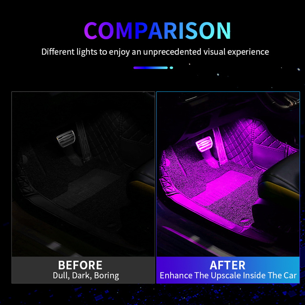 ไฟนีออน LED สำหรับรถยนต์ ไฟส่อ - Car Interior Neon Light Usb บทวิจารณ์และราคา