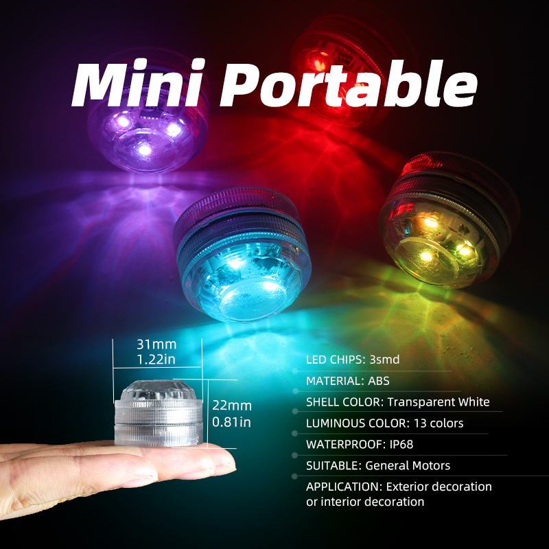 ไฟ LED ไร้สายสำหรับตกแต่งภายใน - Car Ambient Light Kit With Remote บทวิจารณ์และราคา