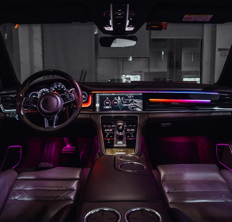 ไฟตกแต่งภายในรถยนต์แบบไดนามิก  - Car Ambient Lighting 64 Color บทวิจารณ์และราคา