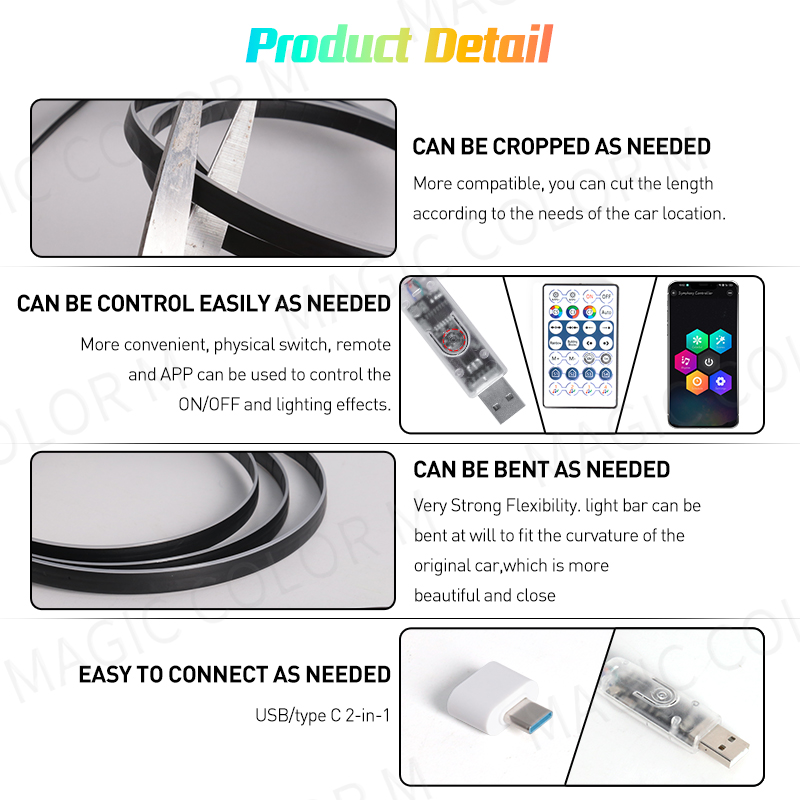 Vgetting 140/55.1 นิ้วรถ Ambie - Car Ambient Light Kit With Remote บทวิจารณ์และราคา
