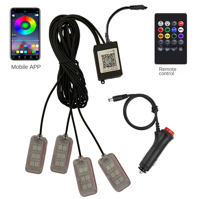 ไฟส่องเท้าภายในรถยนต์ LED ควบค - Car Interior Neon Light Usb บทวิจารณ์และราคา