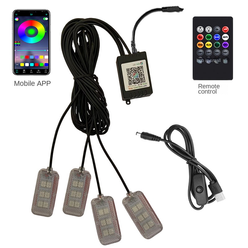 ไฟส่องเท้าภายในรถยนต์ LED ควบค - Car Interior Neon Light Usb บทวิจารณ์และราคา