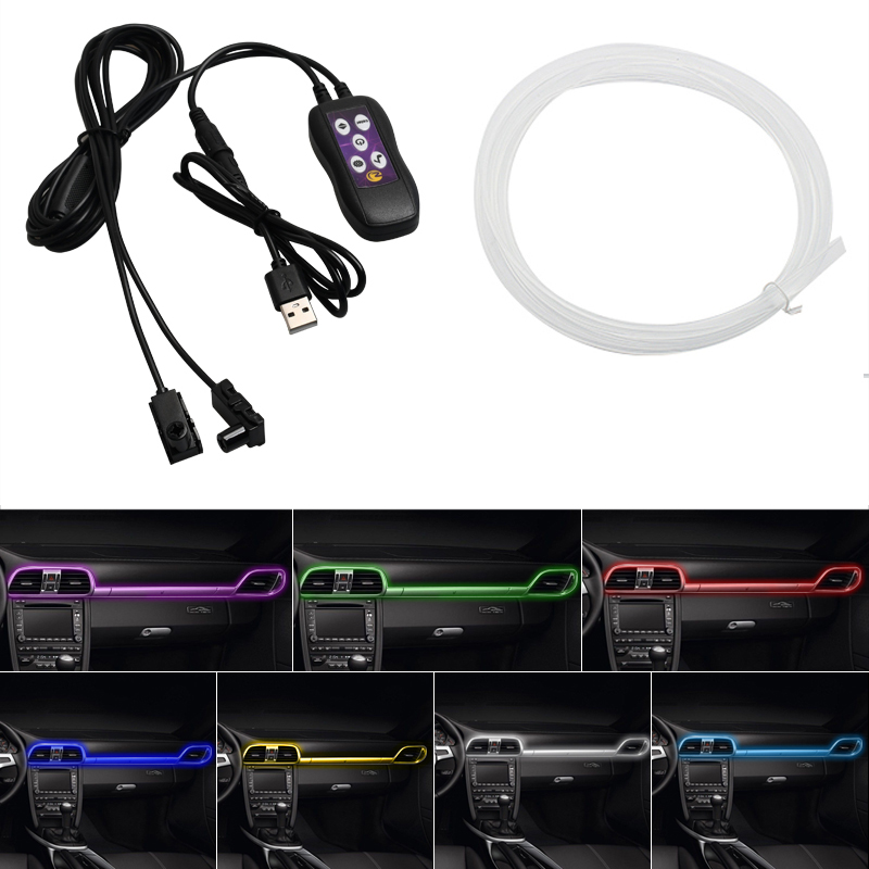 ไฟตกแต่งภายในรถยนต์ แบบเส้นใยน - Car Interior Neon Light Usb บทวิจารณ์และราคา