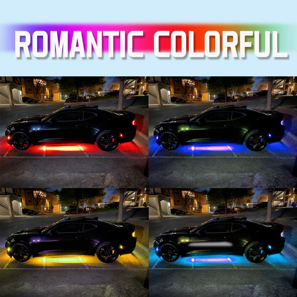 ไฟแถบ LED RGB ใต้ท้องรถ 4 ชิ้น - Car Led Strip 12V Waterproof บทวิจารณ์และราคา