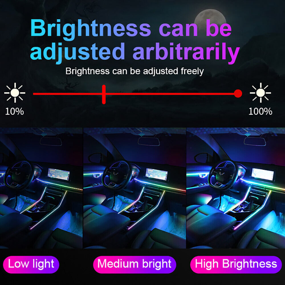 22 In 1 LED Strip Symphony Amb - Car Dashboard Light Fiber Optic บทวิจารณ์และราคา