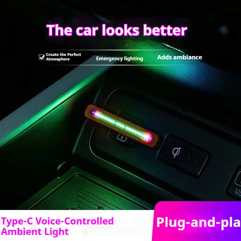 ไฟบรรยากาศในรถยนต์แบบมินิ LED  - Car Ambient Light Sound Activated บทวิจารณ์และราคา