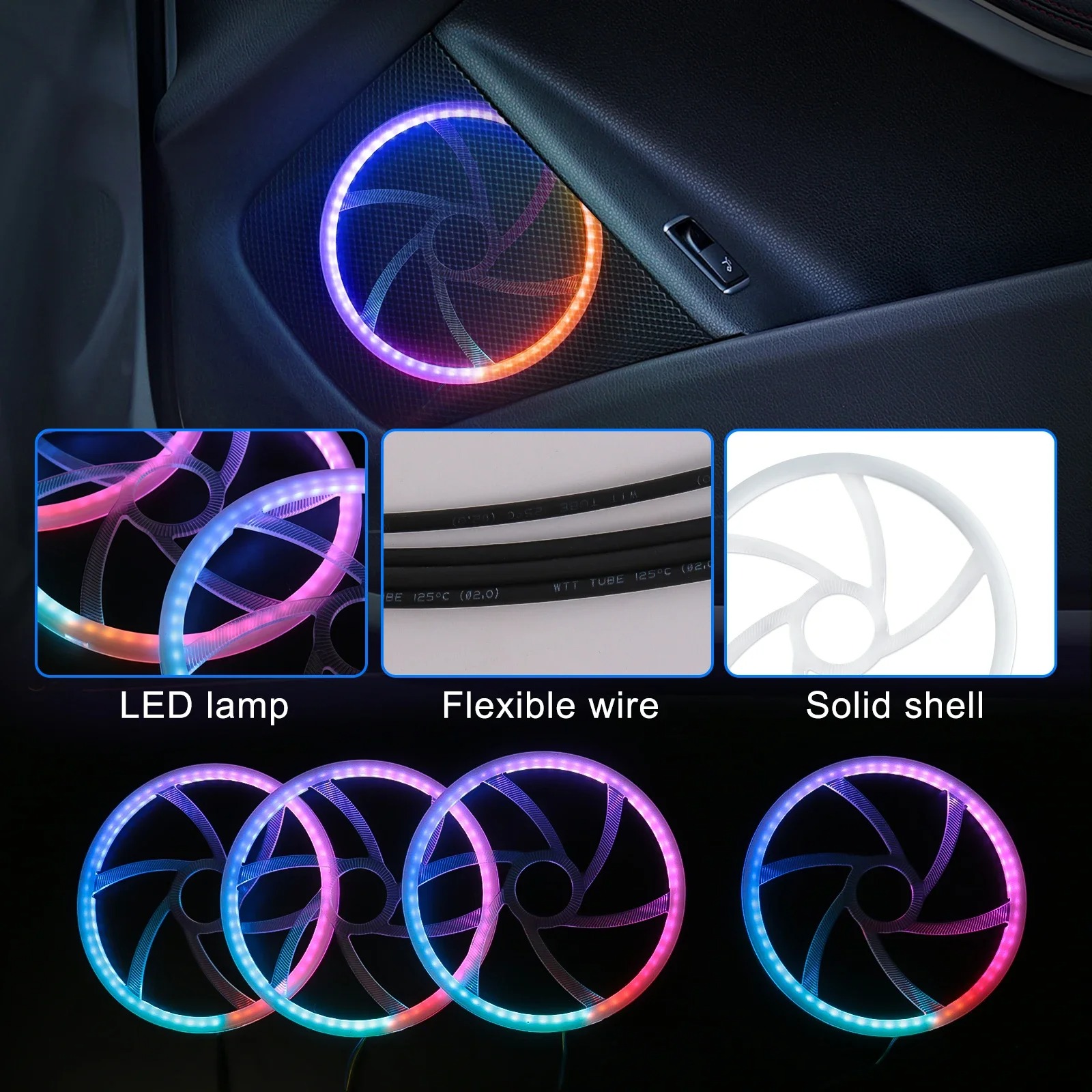 ไฟ LED ภายในรถยนต์พรีเมียม 22- - Car Ambient Lighting 64 Color บทวิจารณ์และราคา