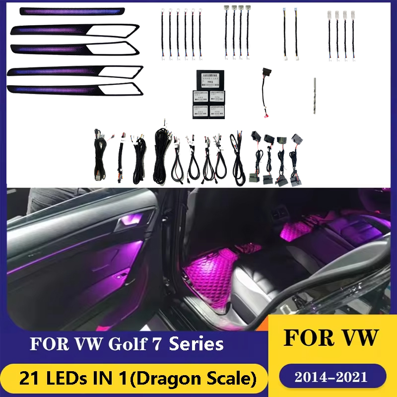 21 In 1 Ambient Lighting Kitสํ - Car Ambient Lighting 64 Color บทวิจารณ์และราคา