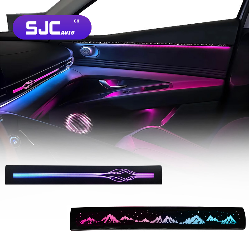 ไฟตกแต่งภายในรถยนต์ NewSJC สำห - Car Ambient Lighting 64 Color บทวิจารณ์และราคา