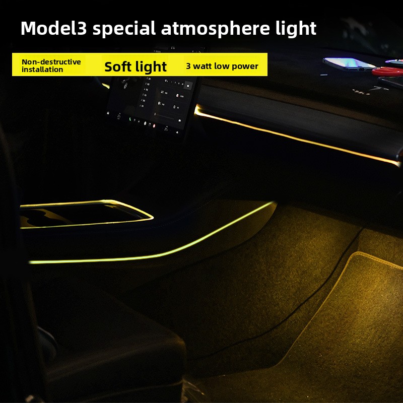 เหมาะสำหรับรถยนต์รุ่น Model 3  - Car Dashboard Light Fiber Optic บทวิจารณ์และราคา