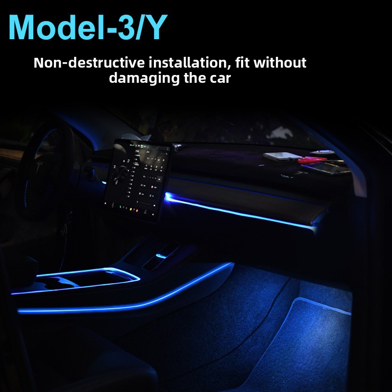 เหมาะสำหรับรถยนต์รุ่น Model 3  - Car Dashboard Light Fiber Optic บทวิจารณ์และราคา