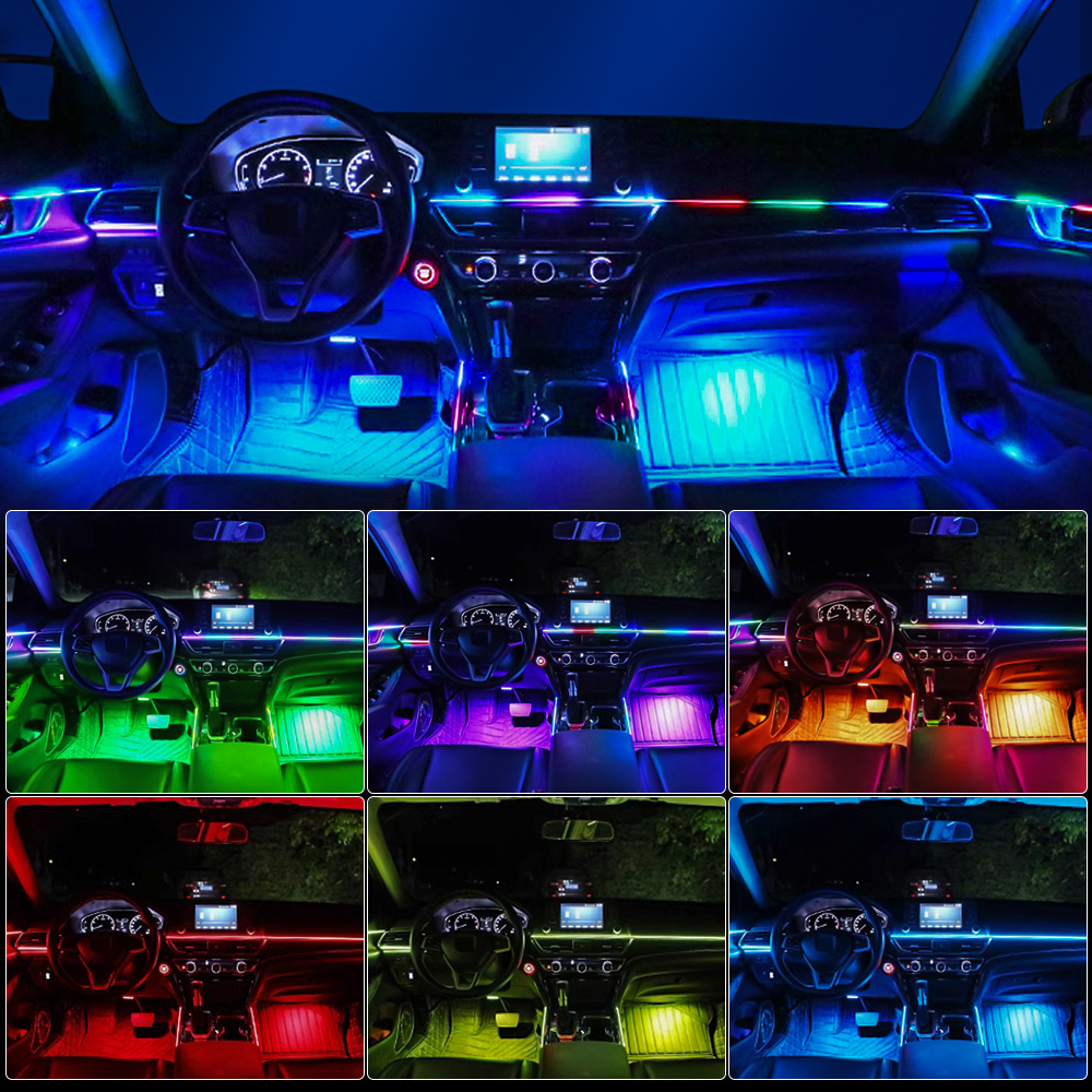 Universal LED รถ Ambient Light - Car Ambient Lighting 64 Color บทวิจารณ์และราคา