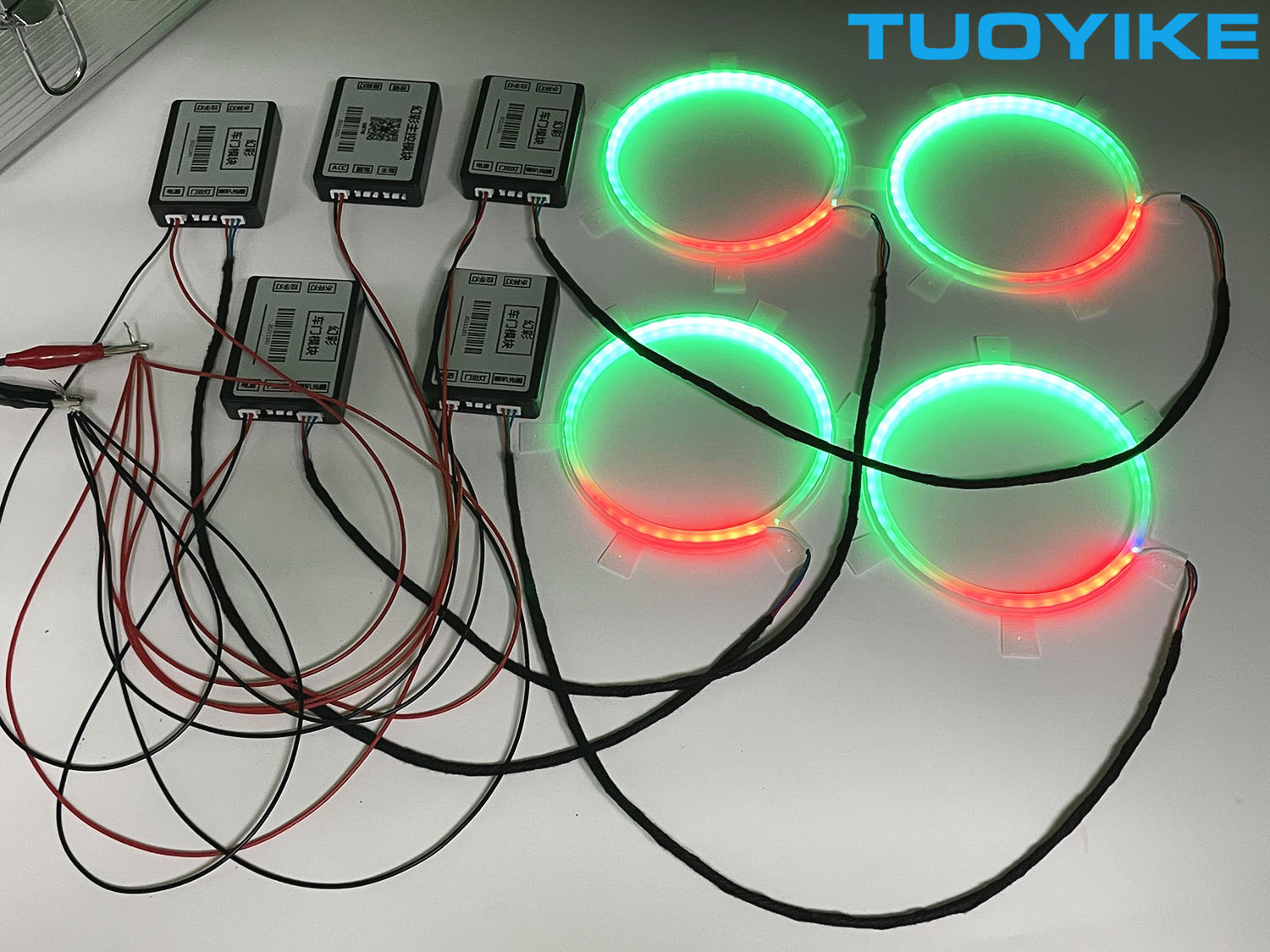 4PCS LED Symphony Car Audio Ho - Car Ambient Light Door Panel Acrylic บทวิจารณ์และราคา